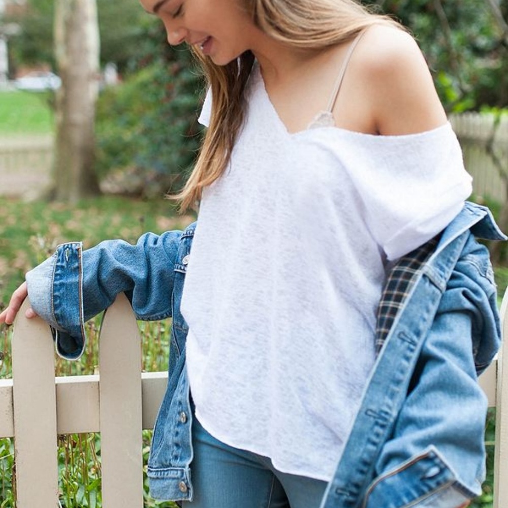 EUC UO Project Social T Baby Blue Tee XS